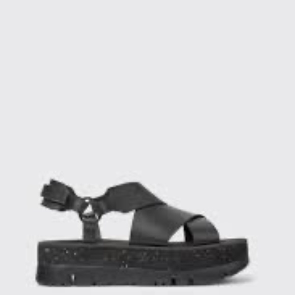 Camper Oruga Up Black Platform Sport Sandals Sz 38 - Picture 1 of 8